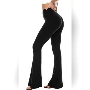 Stretchy High Waist Flare Yoga Pants, Women's Activewear